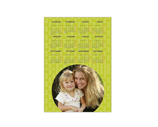 foto e grafiche su calendario magnetico