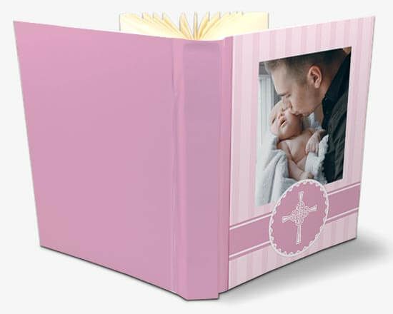 album 24 x30 cm con grafica per battesimo