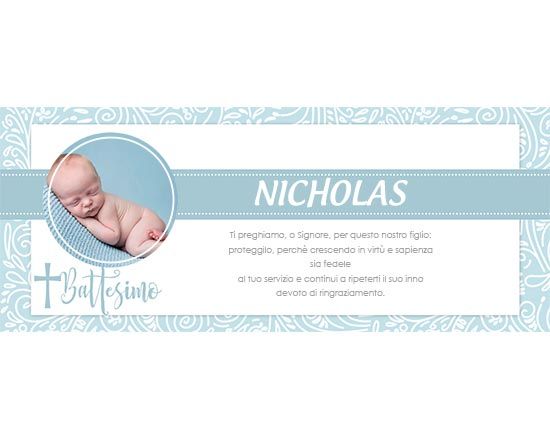 grafica su salvadanaio per battesimo