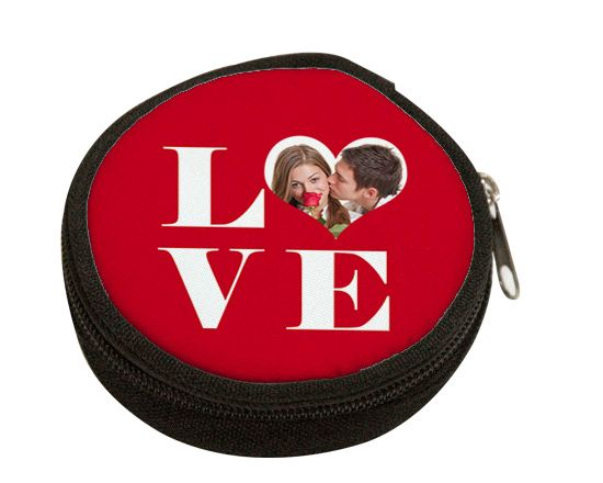 Portamonete in cotone con stampa fotografica