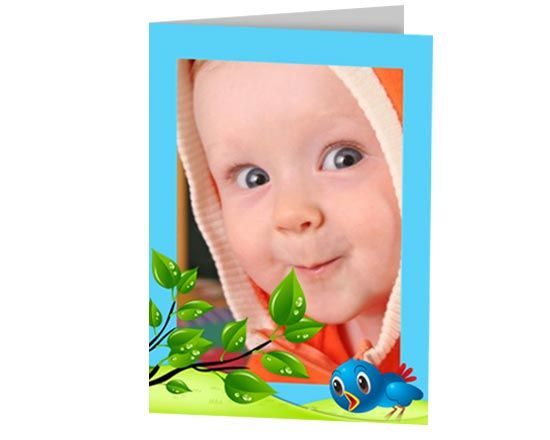 Card personalizzata con foto e grafica per bambini