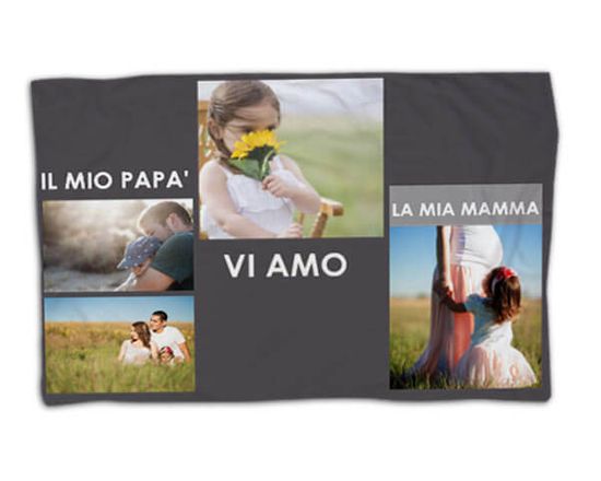 Coperta personalizzata con collage