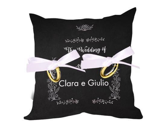 Cuscino portafedi Black wedding 