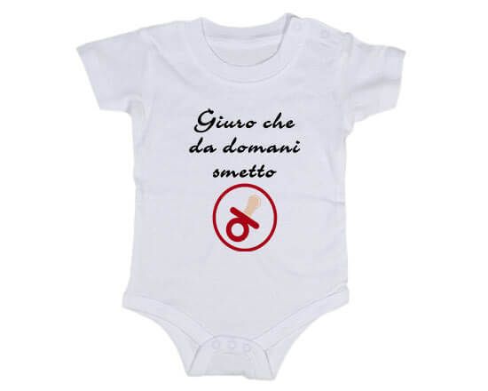 Body neonato con ciuccio rosso
