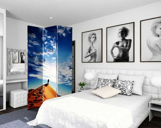 Un tocco di colore per la tua camera da letto, è quello che ci vuole per soddisfare la tua voglia di novità, ora con il Paravento personalizzabile di Fotoregali potrai farlo.