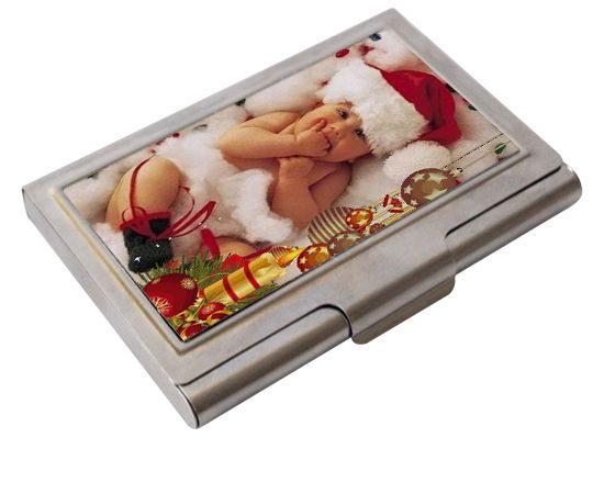 Portabigliettini da visita carte di credito personalizzato con grafica di Natale