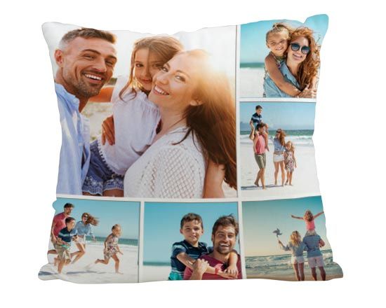 collage di foto su cuscino