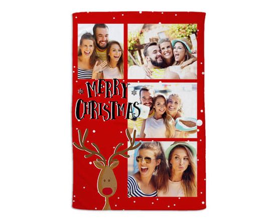 Coperta personalizzata con grafica con renna