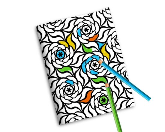 Quaderno Copertina da Colorare flowers 
