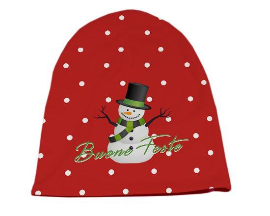 Cappello in pile lungo Pupazzo di neve