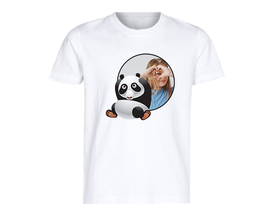 T-shirt in cotone con grafica panda