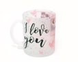 Tazza vetro effetto ghiaccio i love you
