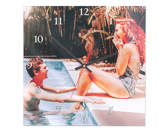 Orologio Quadrato in Plexiglass