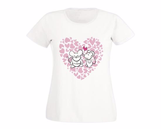 Piccoli topolini per la tua maglietta in cotone