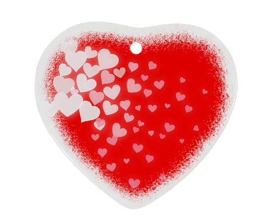 Decorazioni natalizie ceramica cuore Hearts in fly