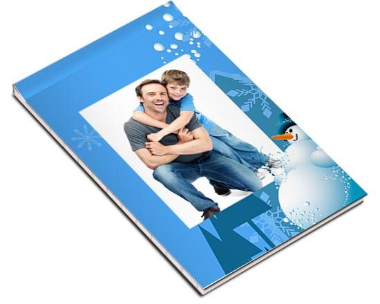Block notes rigido con pupazzo di neve