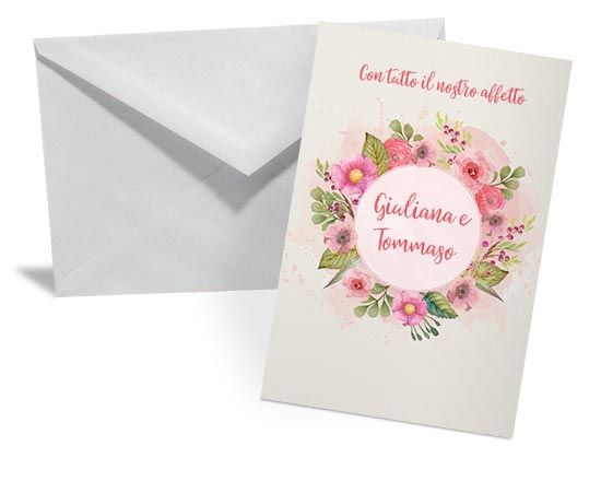 Bigliettino Auguri Flowers' circle