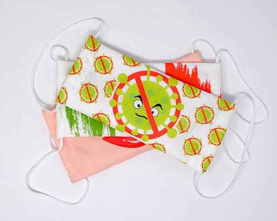 mascherina personalizzata bianca - con elastici regolabili