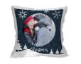cuscino classico con grafica bianca e blu