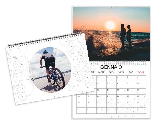 Calendario doppio geometric personalizzabile