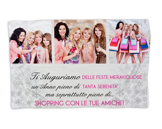 Collage di foto su coperta di Natale