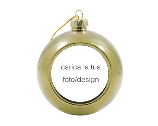 Palla di Natale in vetro colorato oro