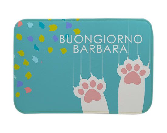Tappeto scendiletto con grafica con zampette