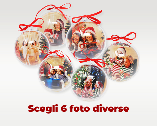 stampa 6 palline di natale con foto diverse