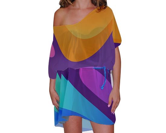 grafica colorata su caftano