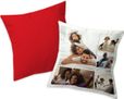 cuscino con stampa collage in poliestere