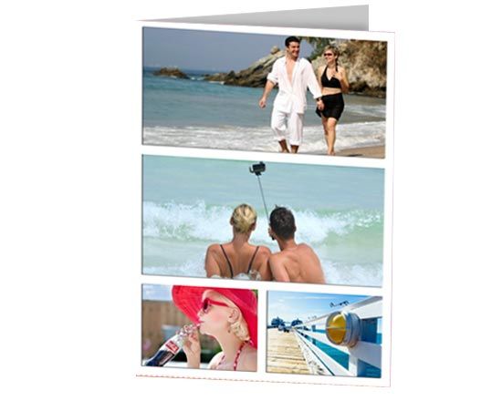 Card collage con foto vacanza