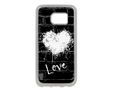 Cuore bianco su cover in silicone Samsung S7 Edge