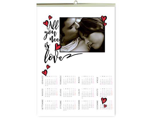 Calendario A4 pagina singola Need love