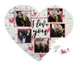 Foto puzzle cuore con grafica collage