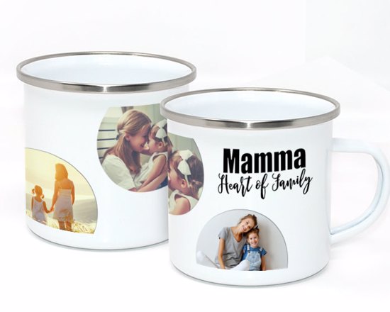 robusta e resistente, la tazza in metallo smaltato