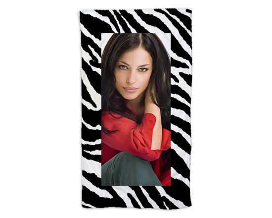 Crea Asciugamano doccia palestra con texture zebra