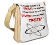 Borsa Destiny con tasca con scritta colorata