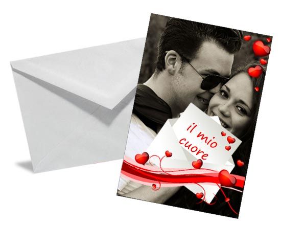 Bigliettino di auguri con Grafica di S. Valentino