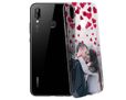 Cover trasparente Huawei P20 Lite Glitter hearts