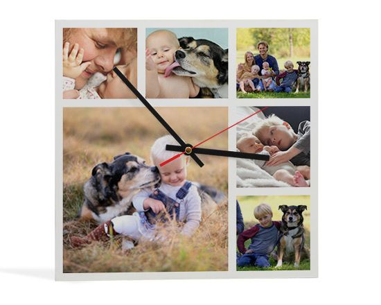 orologio collage con foto