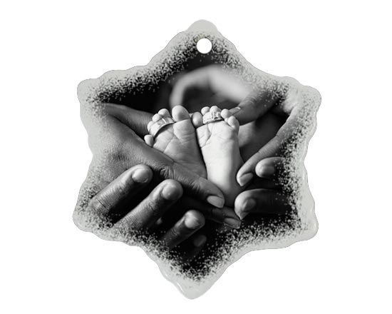 decorazione fiocco di neve in ceramica