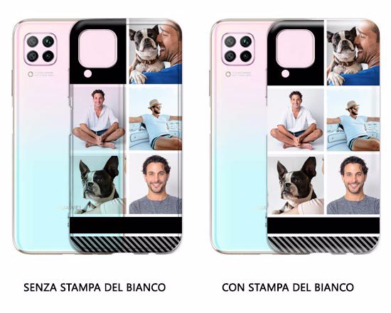 Cover trasparente Huawei P40 Lite con grafica collage 5 riquadri