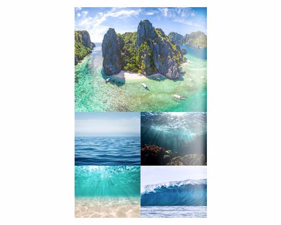 Poster collage Natura 50x80 cm 5 Riquadri