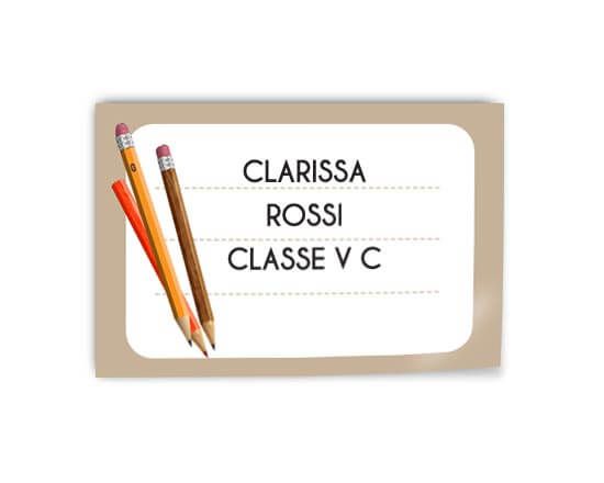Adesivo personalizzato con grafica con matite