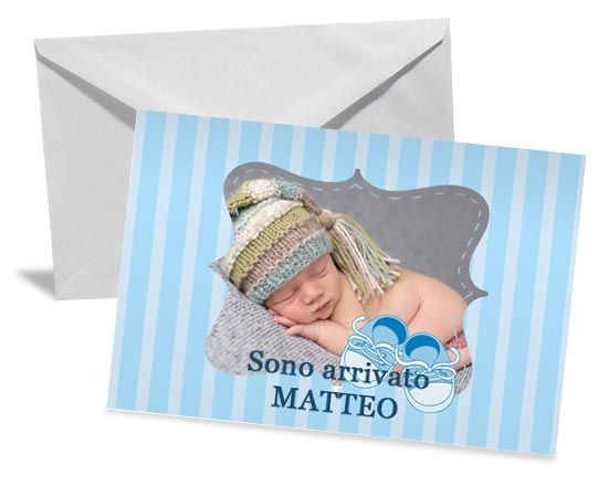 Bigliettino augurale con scarpette