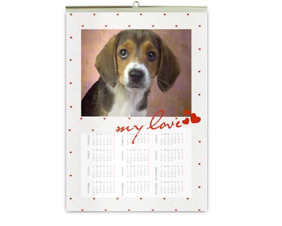 Calendario A4 Pag. singola con la foto del tuo amico a 4 zampe