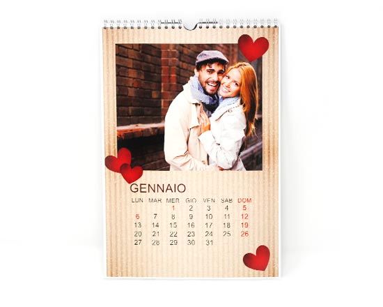 Calendario personalizzato con 13 foto - formato A4