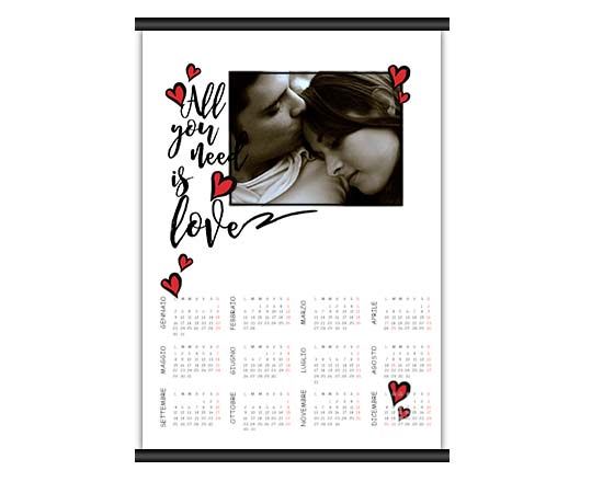 Calendario A4 pagina singola Need love