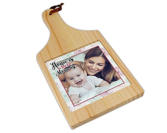 Tagliere in legno Home is mom