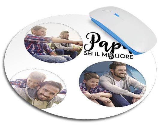 Tappetino mouse tondo Papà sei il migliore